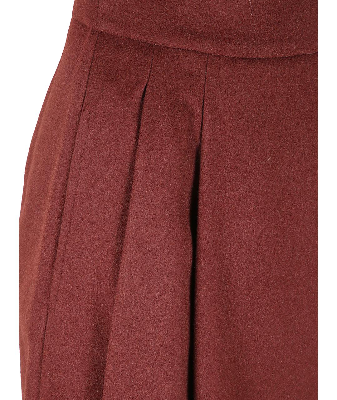 MAX MARA Красная шерстяная юбка макси, фото 3