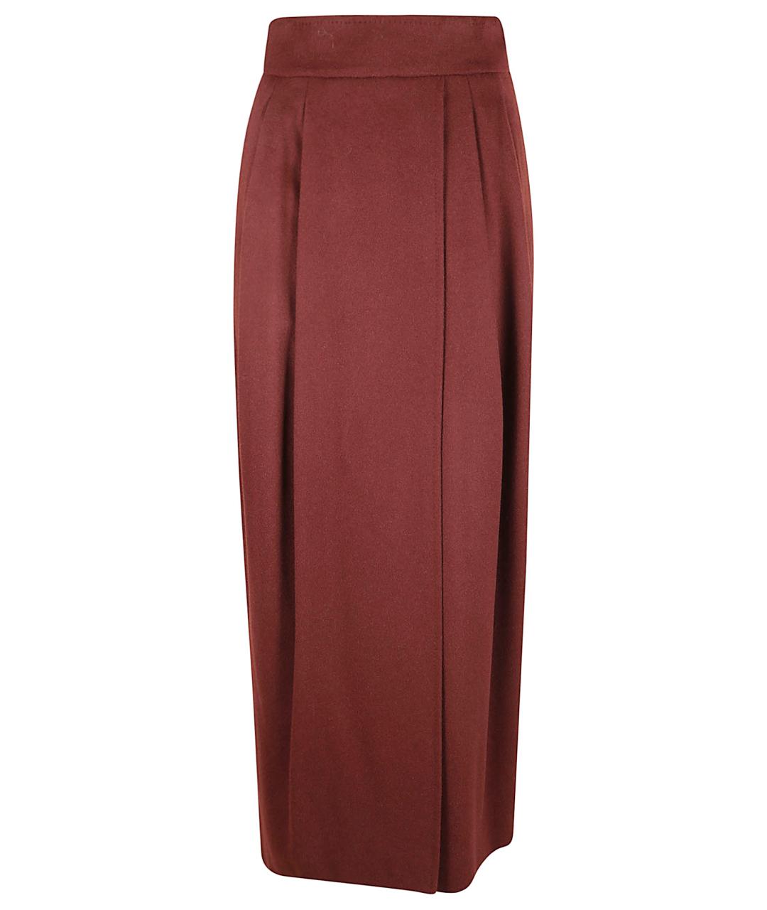 MAX MARA Красная шерстяная юбка макси, фото 1