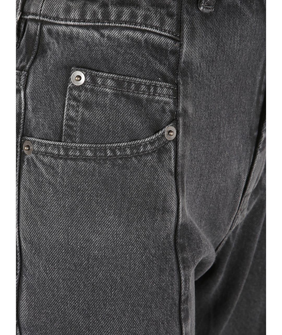 MAISON MARGIELA Антрацитовые хлопковые джинсы клеш, фото 2