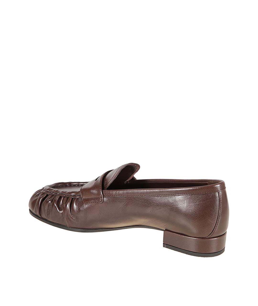 PRADA Коричневые кожаные лоферы, фото 3