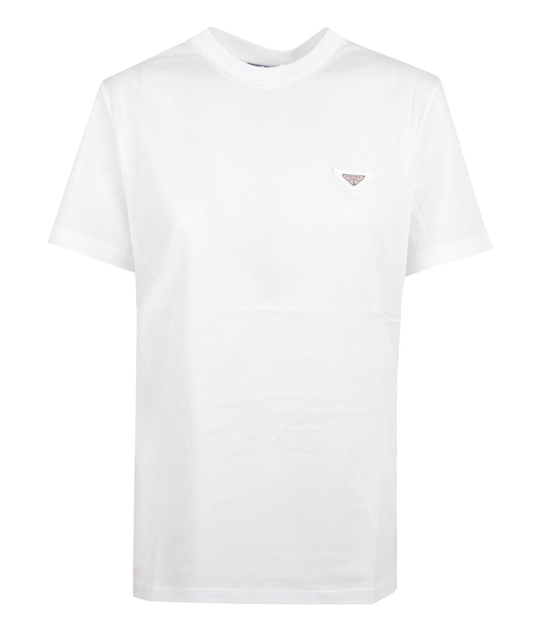 PRADA Белая хлопковая футболка, фото 1
