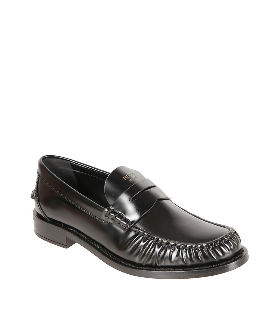 PRADA Черные кожаные лоферы, фото 2