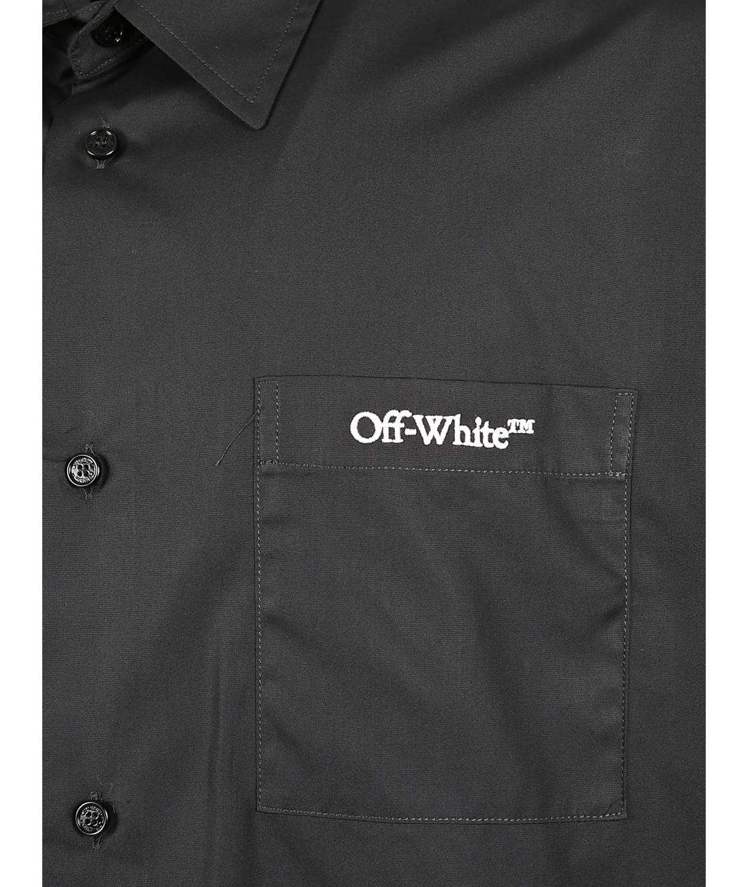 OFF-WHITE Черная хлопковая кэжуал рубашка, фото 2