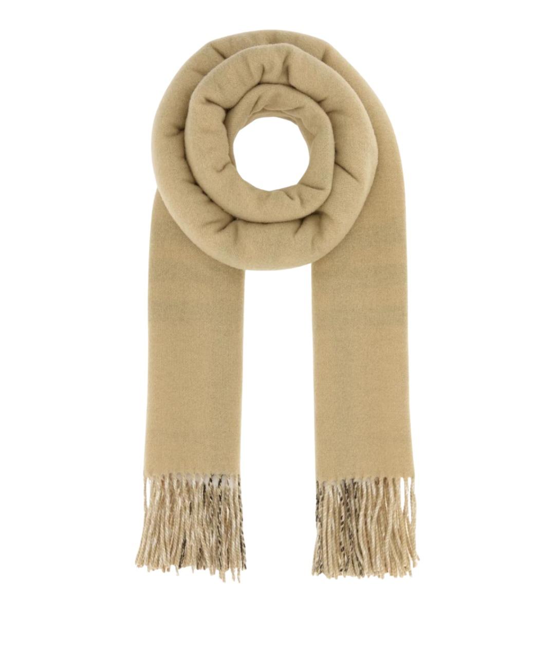 BURBERRY Бежевый кашемировый шарф, фото 1