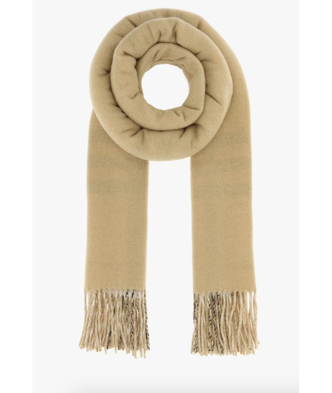 BURBERRY Бежевый кашемировый шарф, фото 4