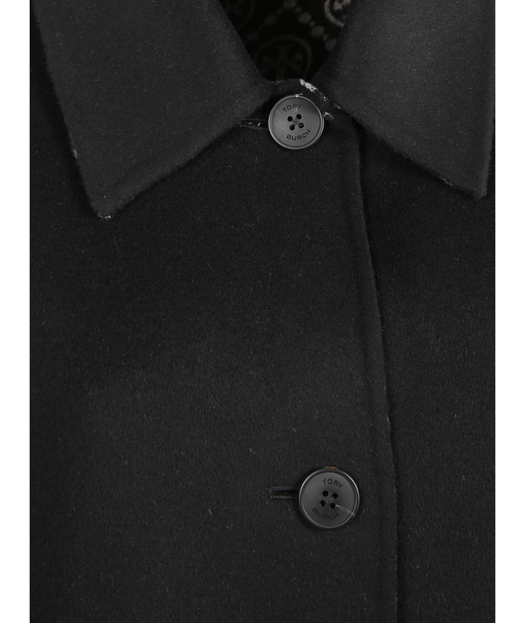 TORY BURCH Черное шерстяное пальто, фото 2
