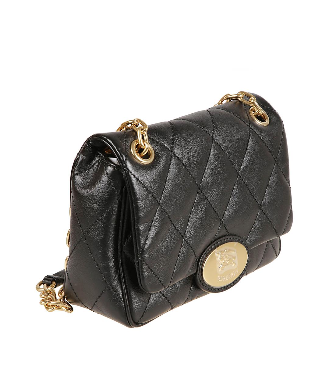 BURBERRY Черная кожаная сумка через плечо, фото 3