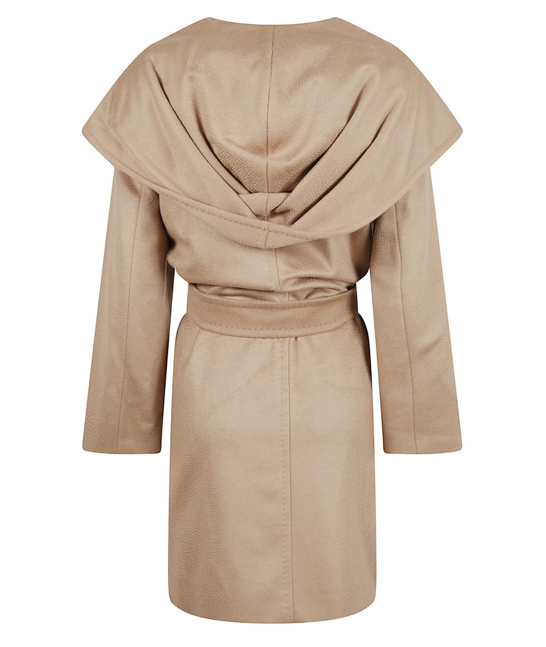 MAX MARA STUDIO Бежевое шерстяное пальто, фото 3