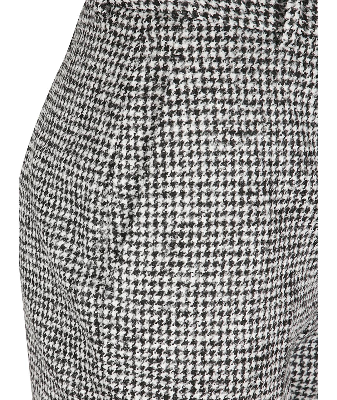 ERMANNO SCERVINO Серые шерстяные прямые брюки, фото 3