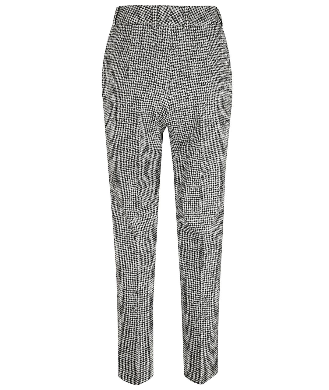 ERMANNO SCERVINO Серые шерстяные прямые брюки, фото 2