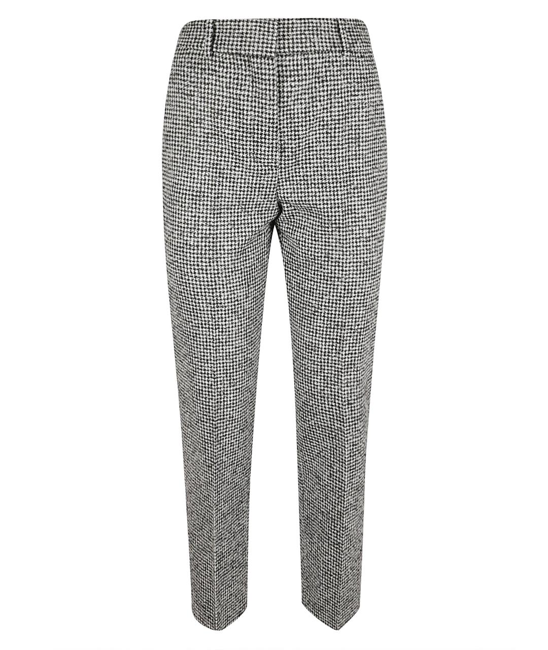 ERMANNO SCERVINO Серые шерстяные прямые брюки, фото 1