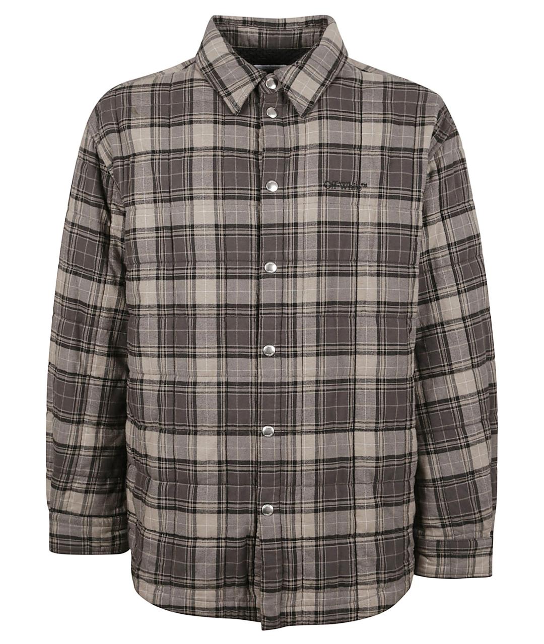 OFF-WHITE Серая хлопковая кэжуал рубашка, фото 1