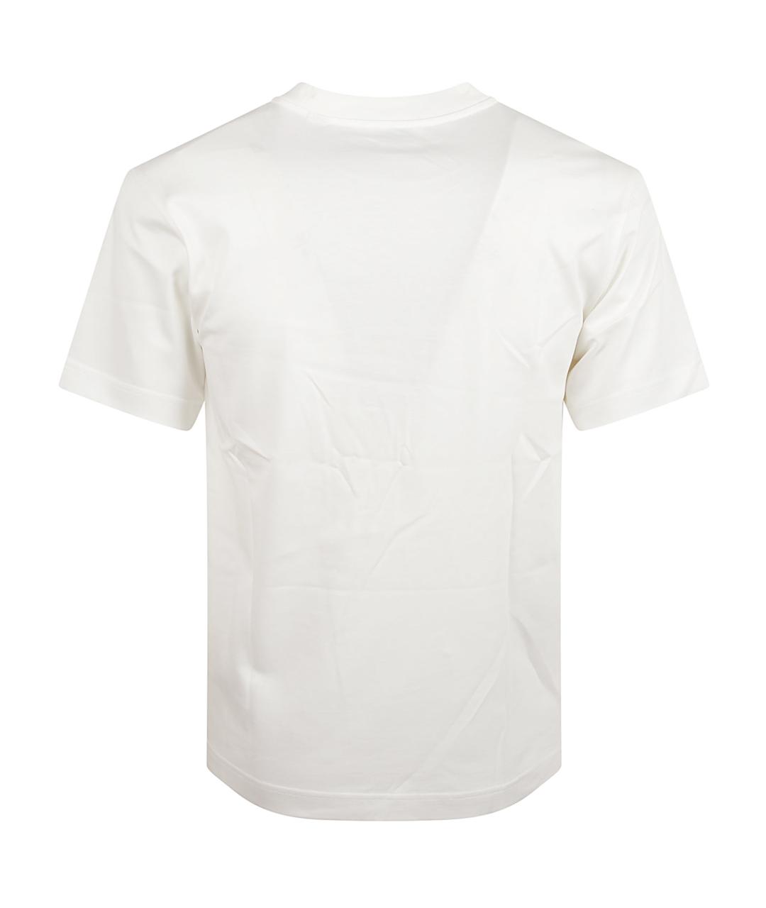 BURBERRY Белая хлопковая футболка, фото 3