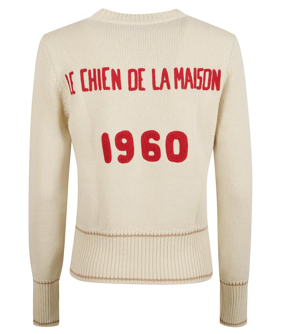 VALENTINO Бежевый шерстяной джемпер / свитер, фото 3