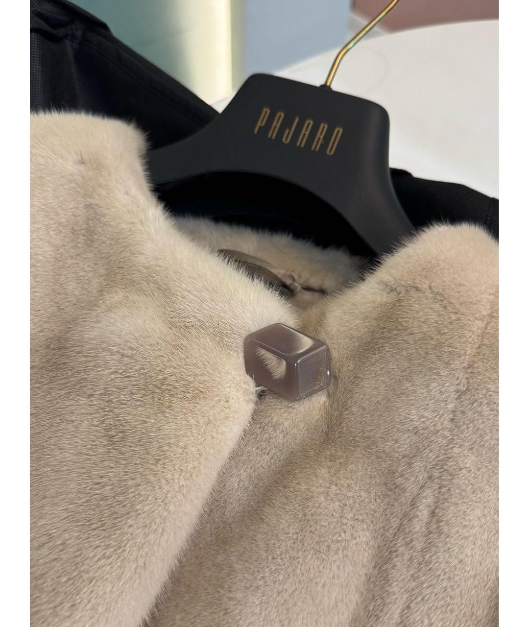 VINICIO PAJARO Бежевая меховая шуба, фото 6