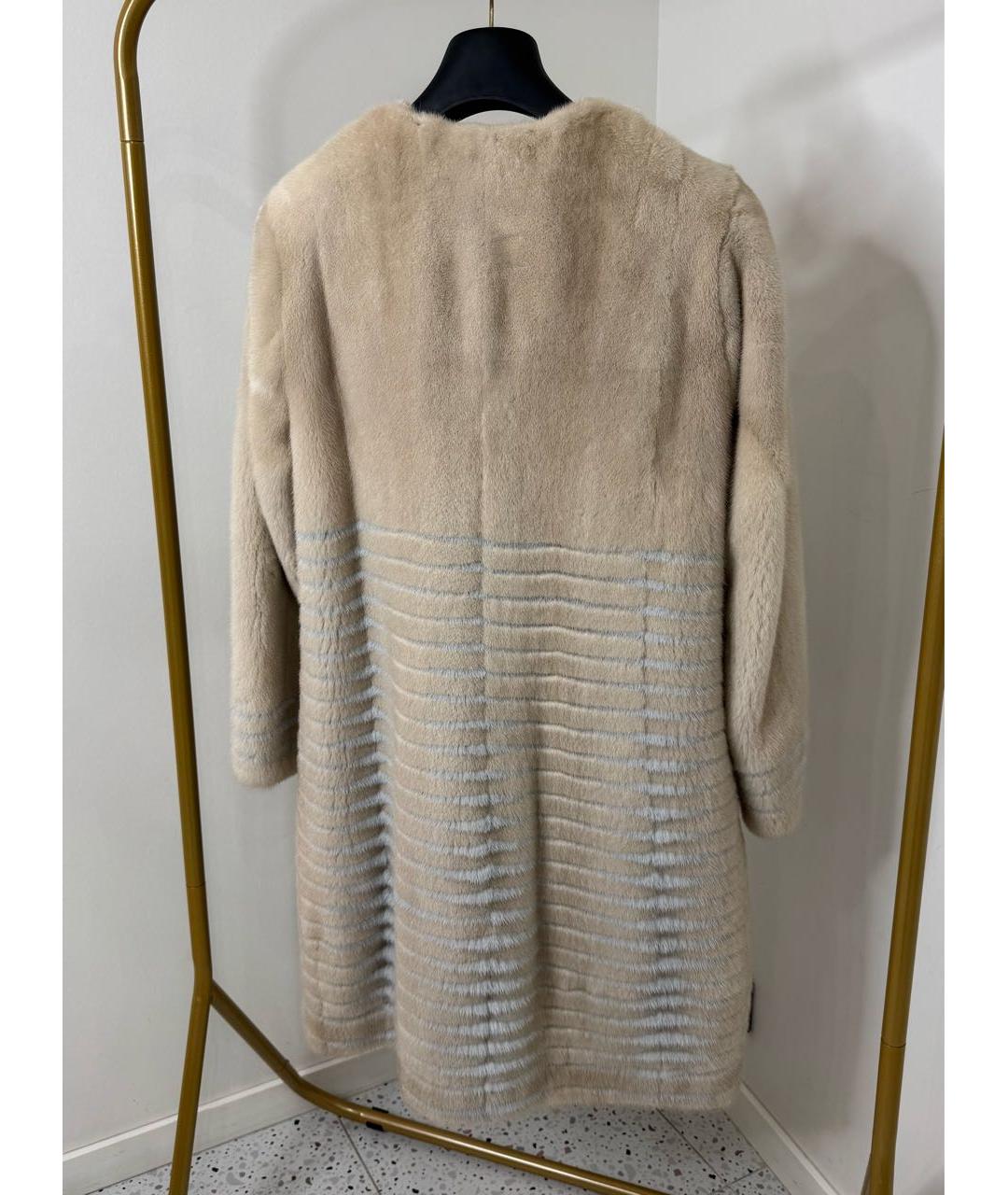 VINICIO PAJARO Бежевая меховая шуба, фото 2