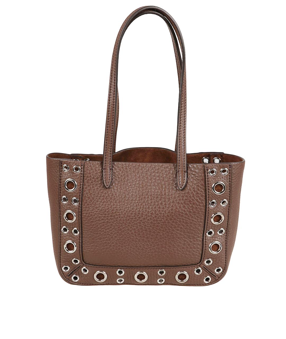 VALENTINO Коричневая кожаная сумка тоут, фото 2