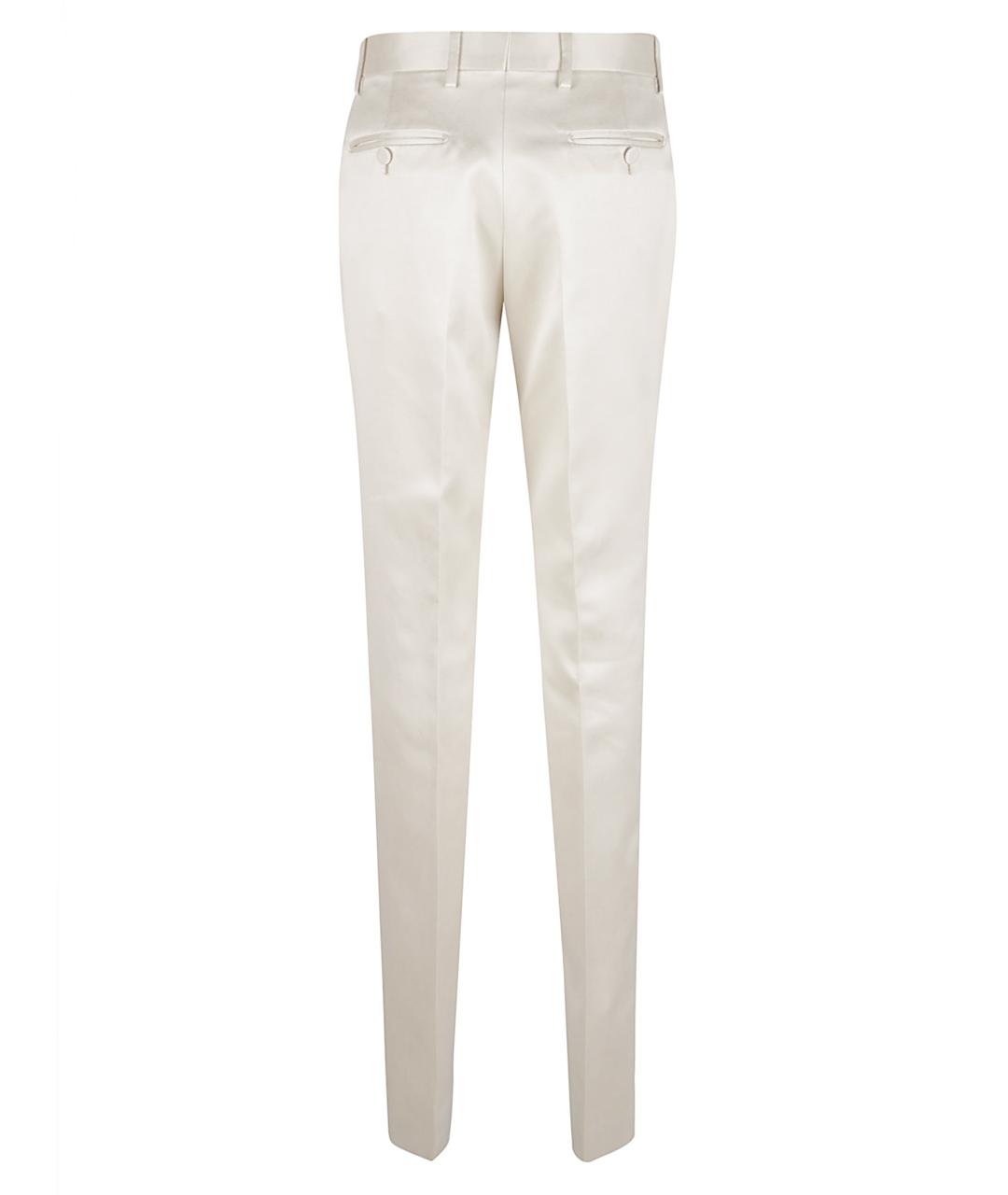 TOM FORD Бежевые хлопковые брюки узкие, фото 3