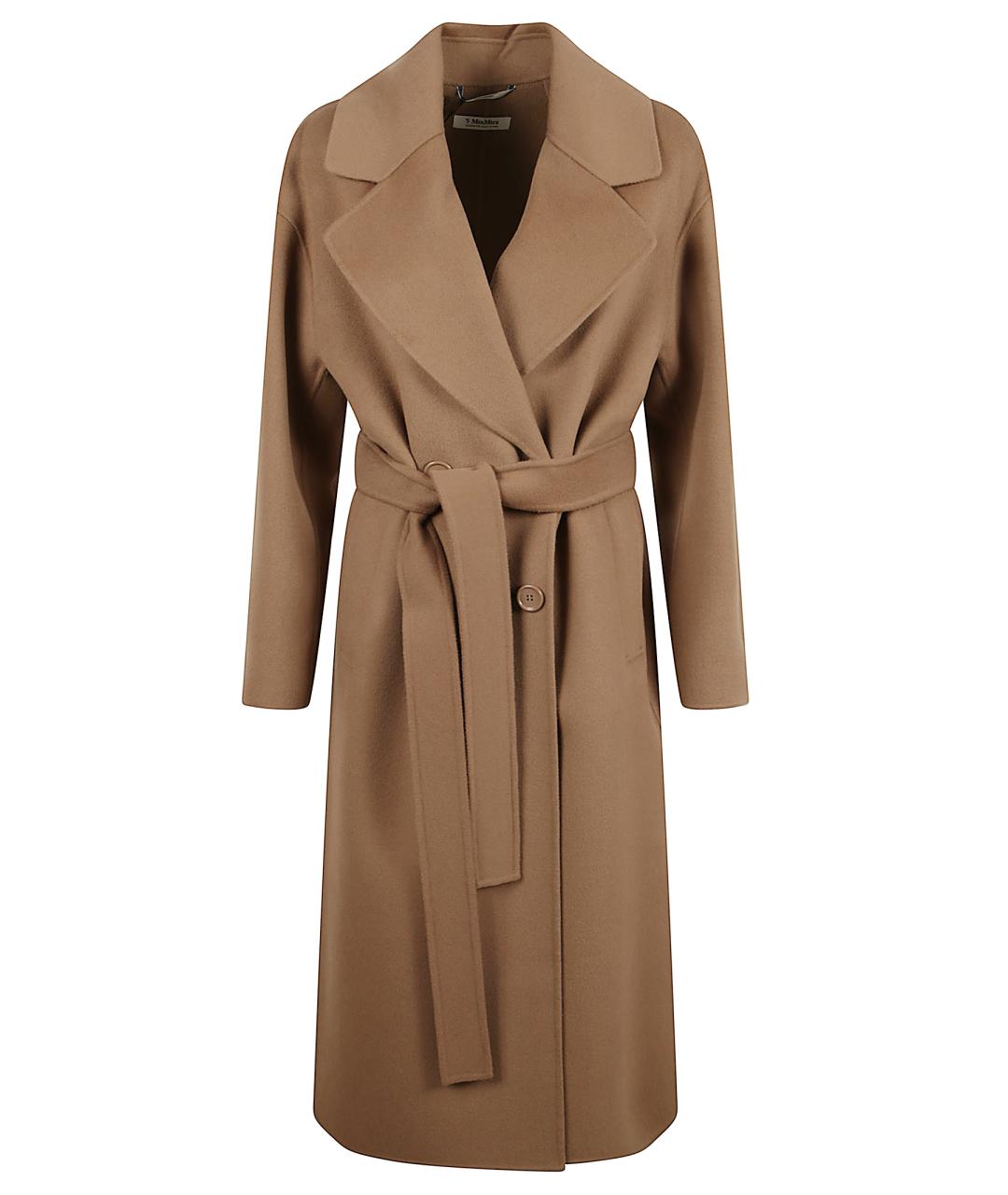 'S MAX MARA Коричневое шерстяное пальто, фото 1