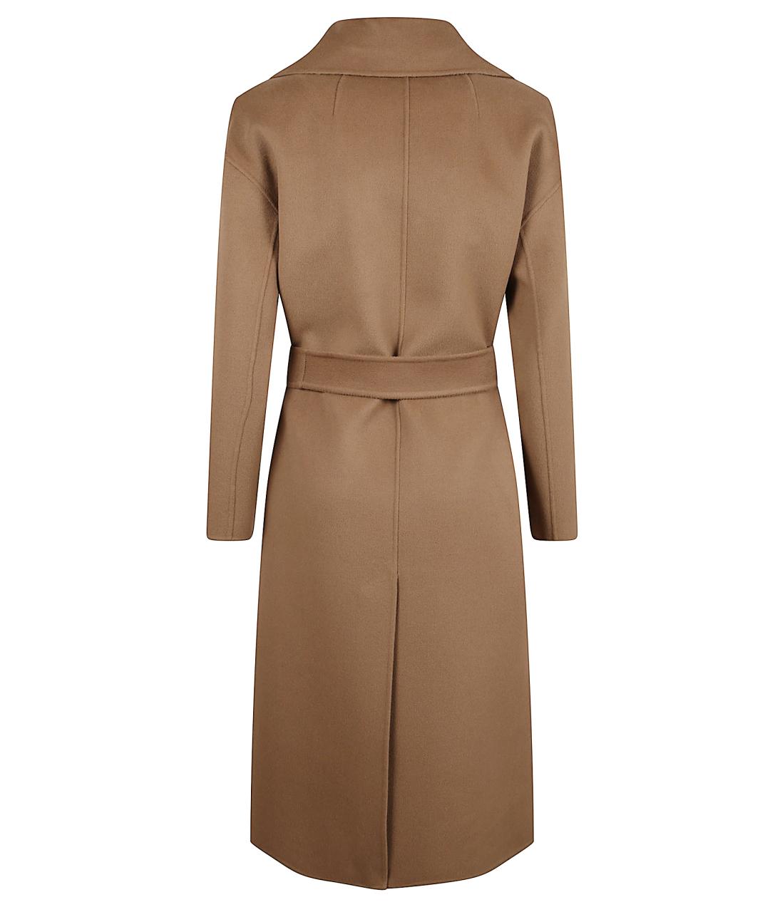 'S MAX MARA Коричневое шерстяное пальто, фото 3