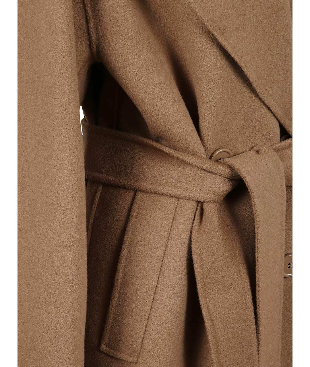 'S MAX MARA Коричневое шерстяное пальто, фото 2