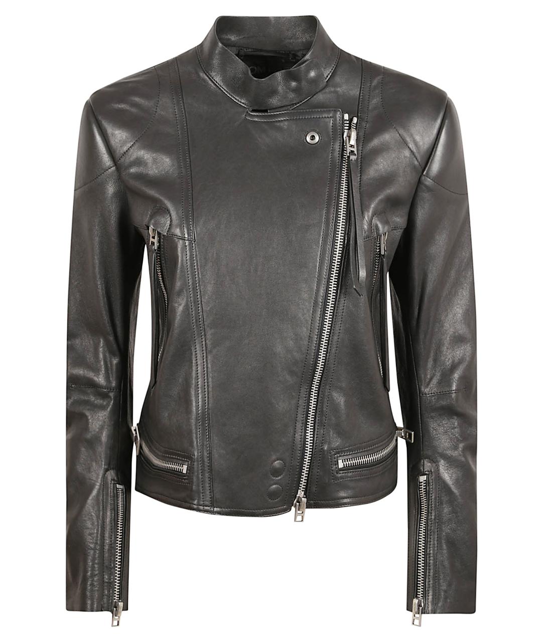 TOM FORD Черная кожаная куртка, фото 1