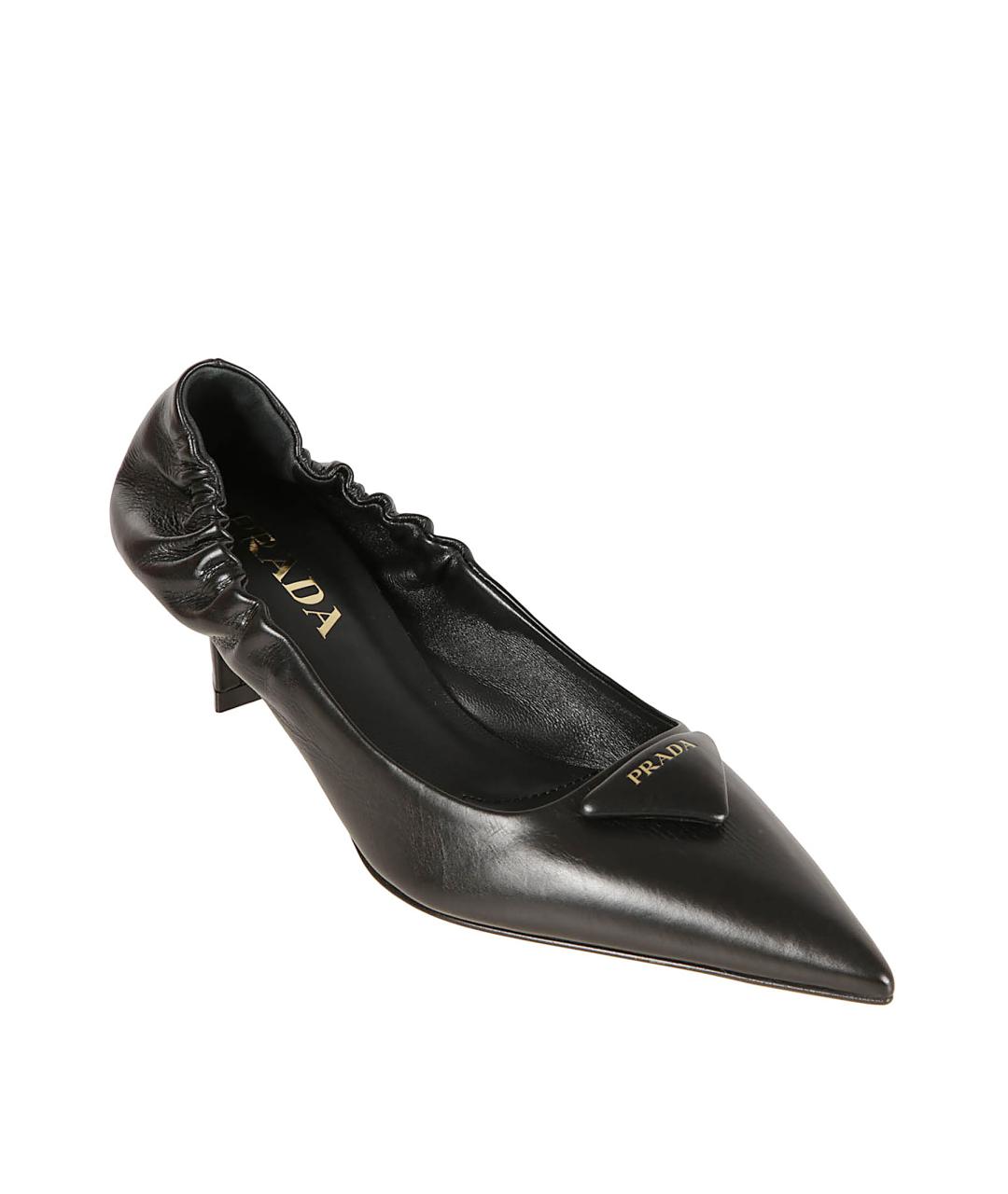 PRADA Черные кожаные туфли, фото 2