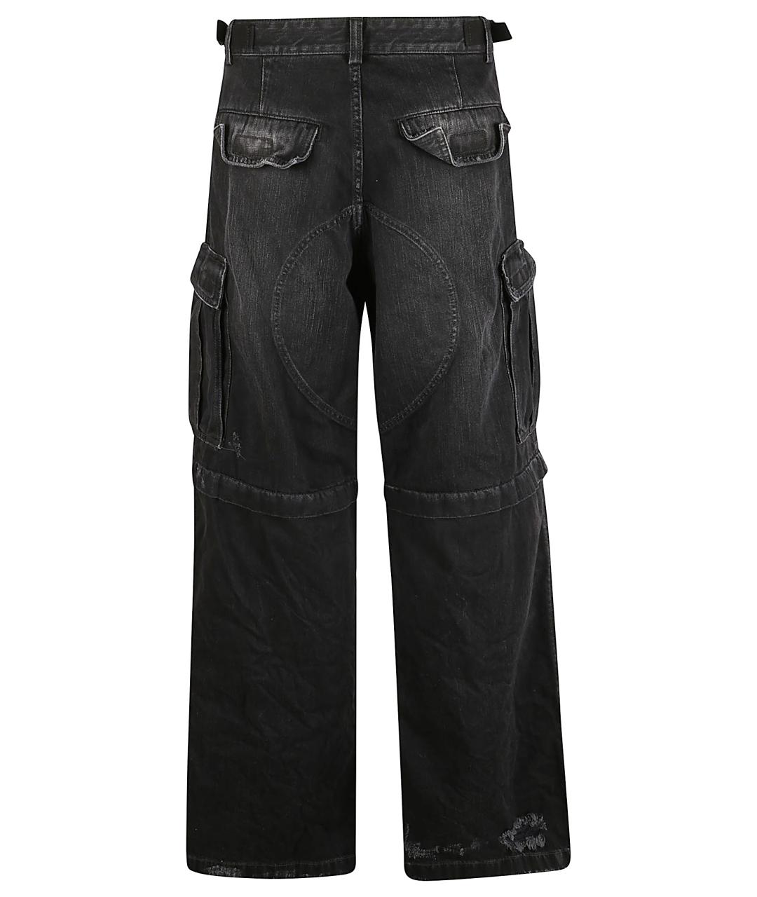 BALENCIAGA Черные хлопковые прямые джинсы, фото 3