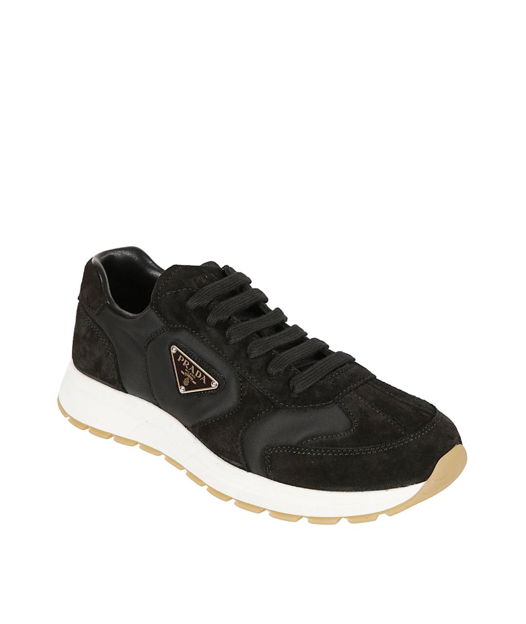 PRADA Черные низкие кроссовки / кеды, фото 2