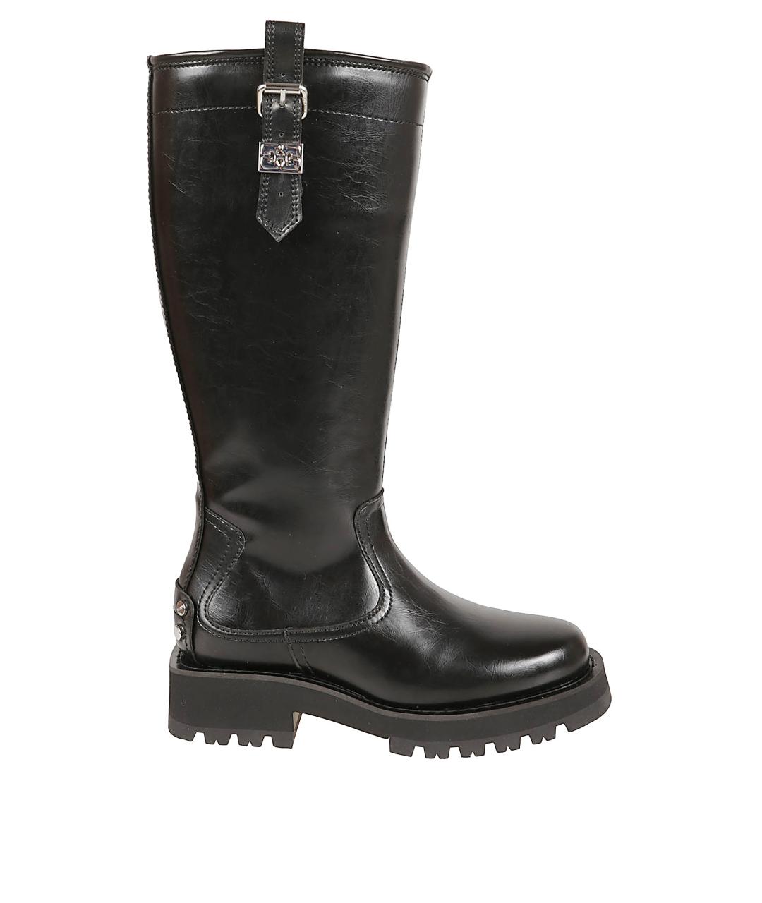 GANNI Черные сапоги из искусственной кожи, фото 1