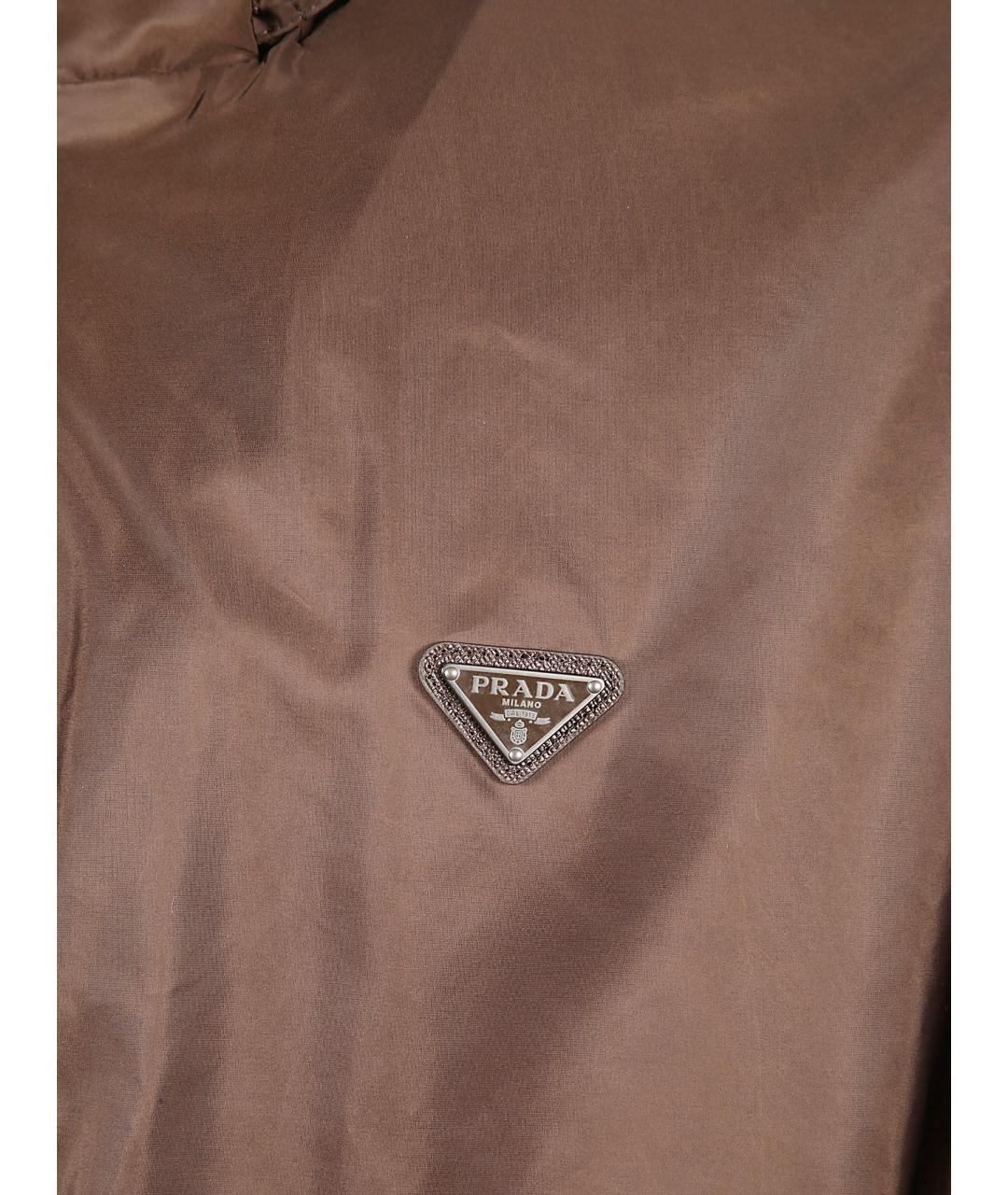 PRADA Коричневая синтетическая куртка, фото 2