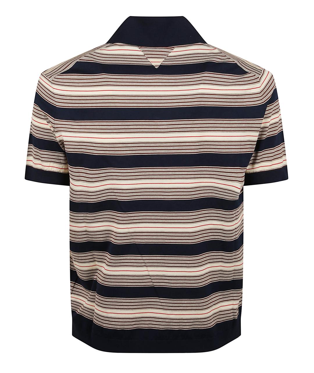 PRADA Мульти хлопковое поло с коротким рукавом, фото 3