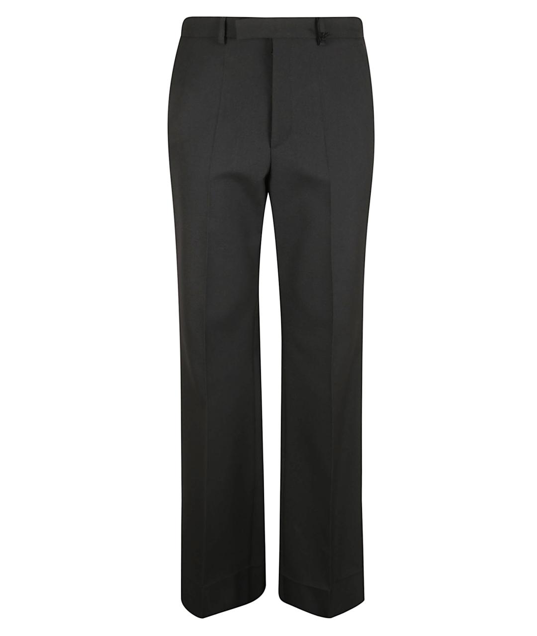 VALENTINO Черные полиэстеровые классические брюки, фото 1