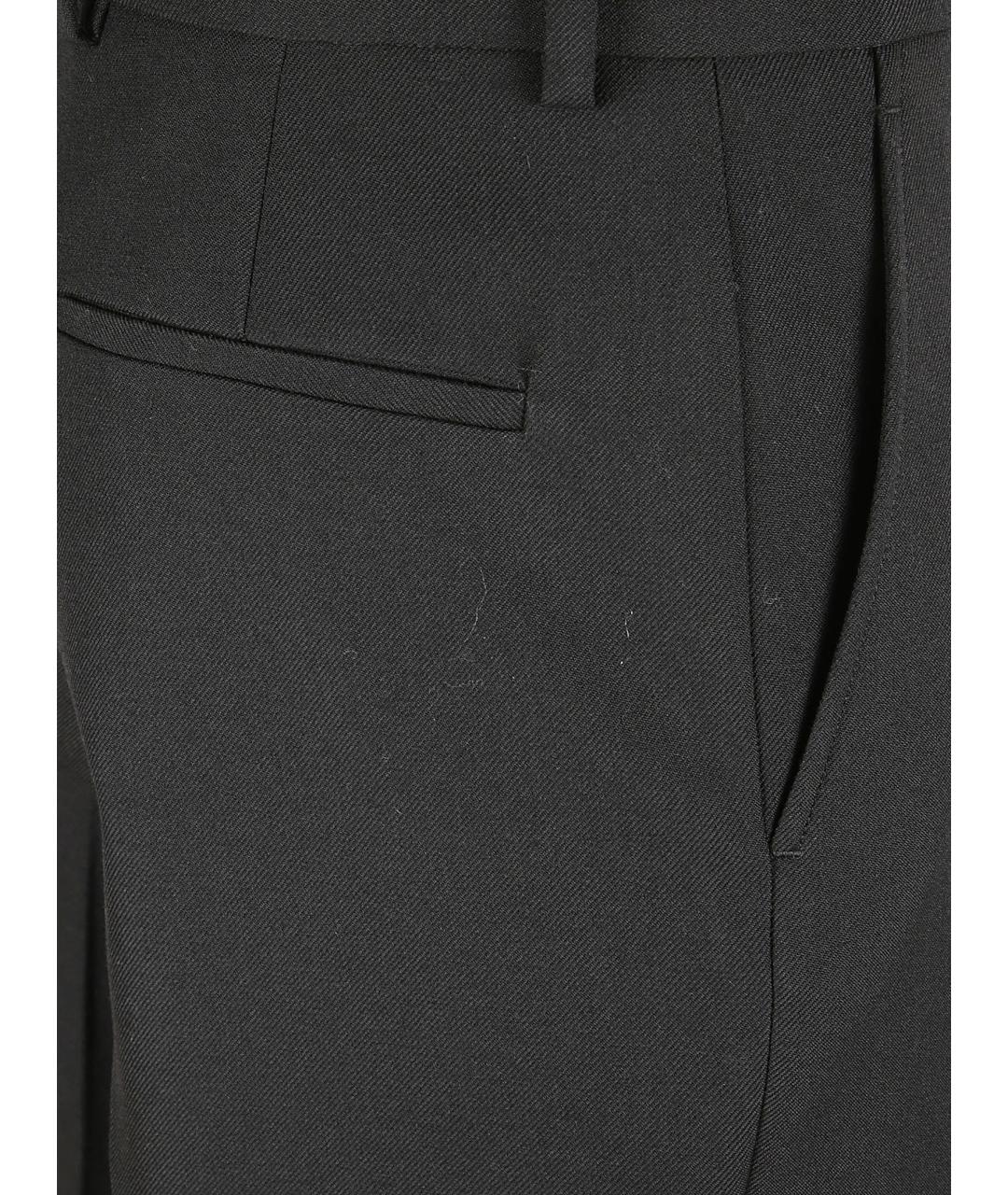VALENTINO Черные полиэстеровые классические брюки, фото 2