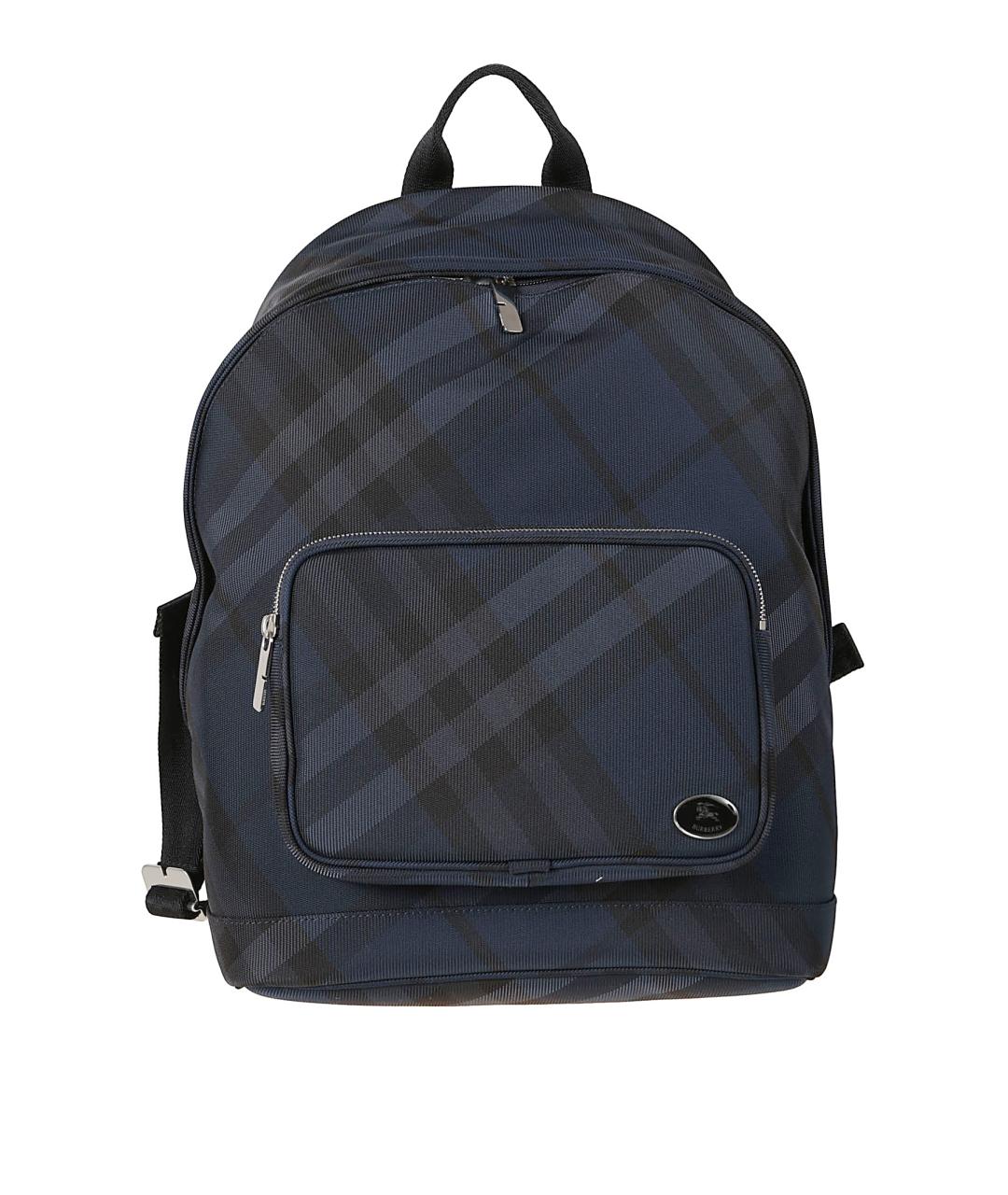 BURBERRY Темно-синий синтетический рюкзак, фото 1