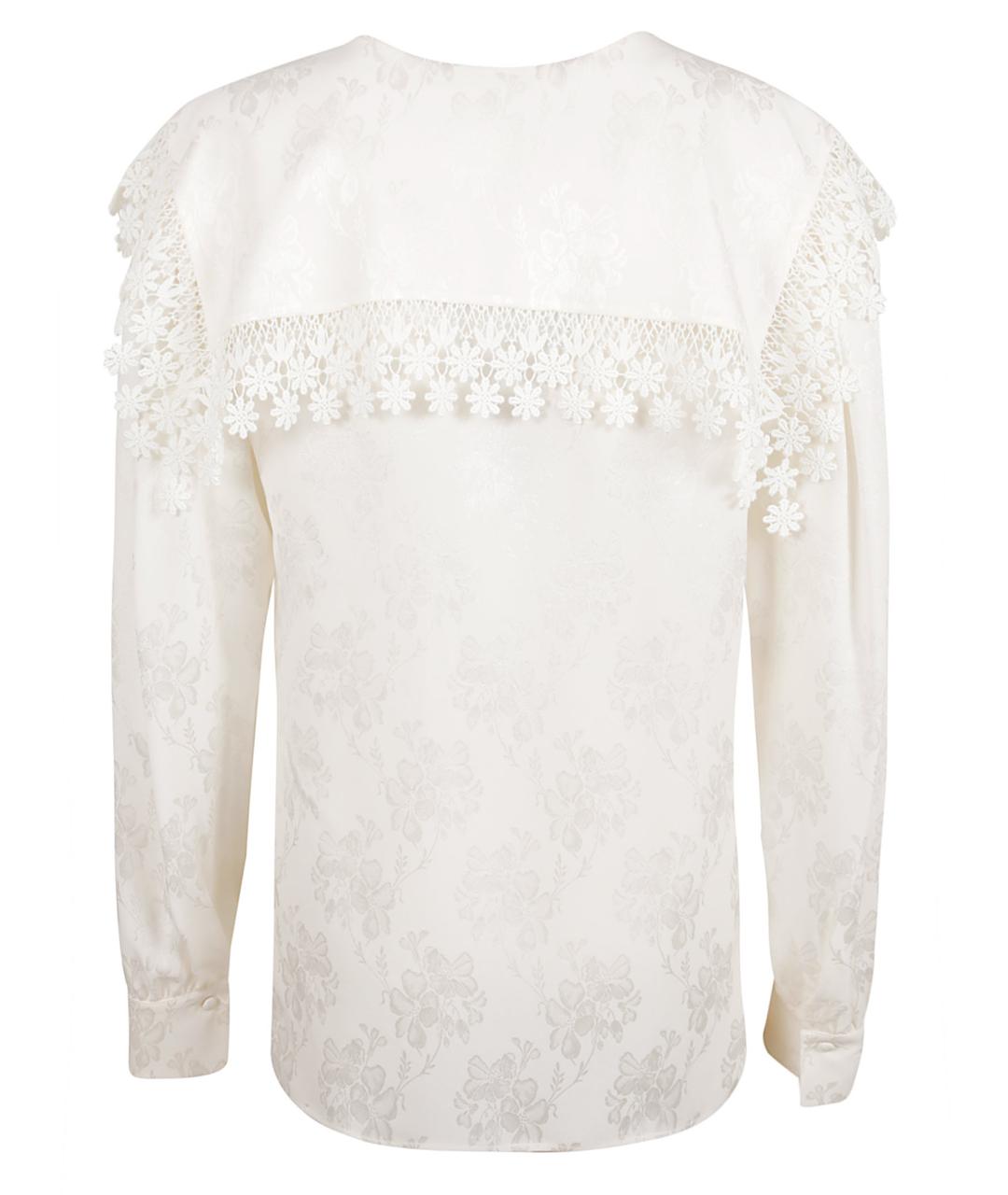 CHLOE Белая шелковая блузы, фото 3