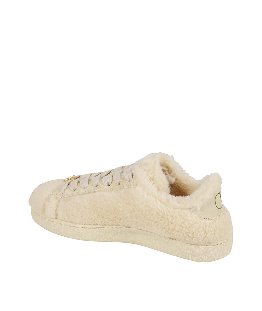 VALENTINO Бежевые текстильные кеды, фото 3