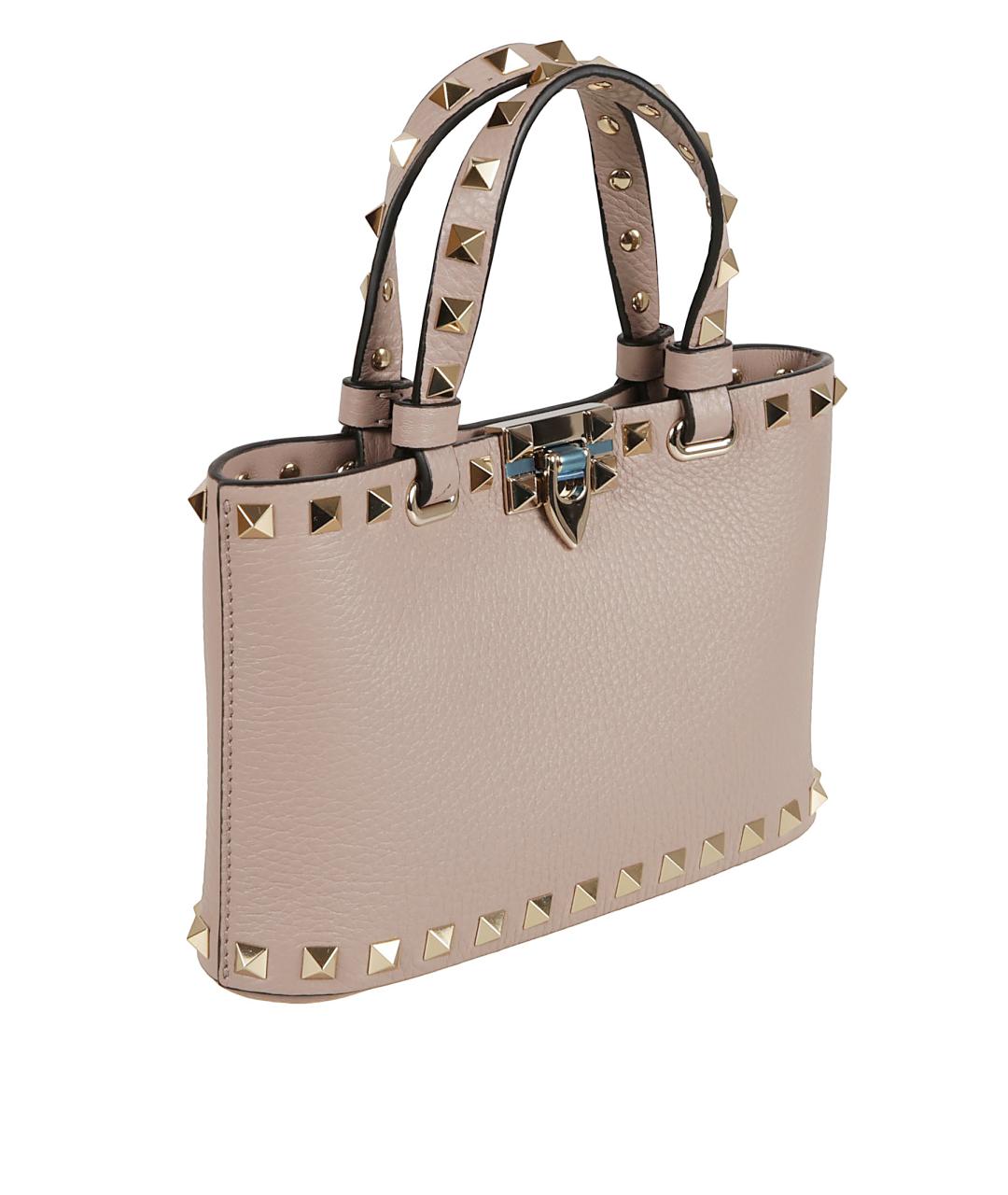 VALENTINO Бежевая кожаная сумка через плечо, фото 3