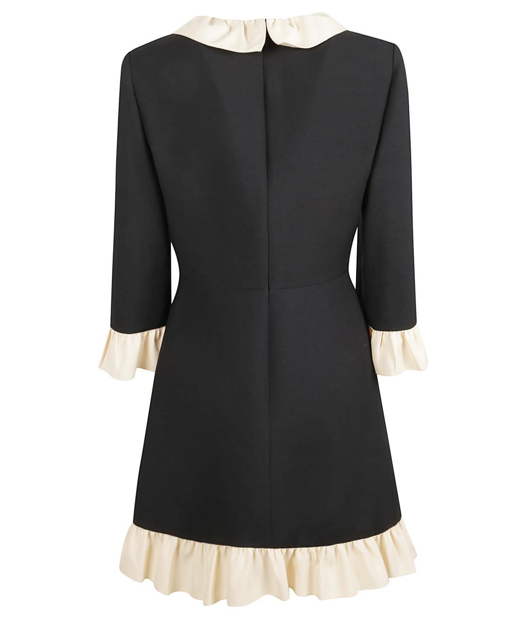 VALENTINO Черное шерстяное коктейльное платье, фото 3