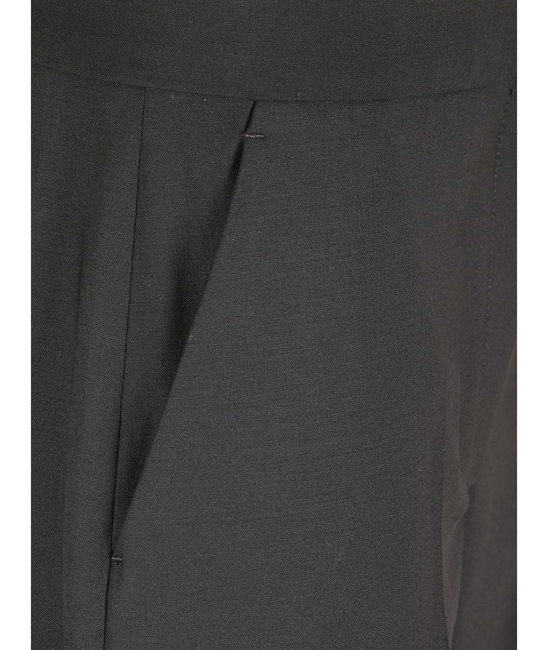 TORY BURCH Черные полиэстеровые прямые брюки, фото 2