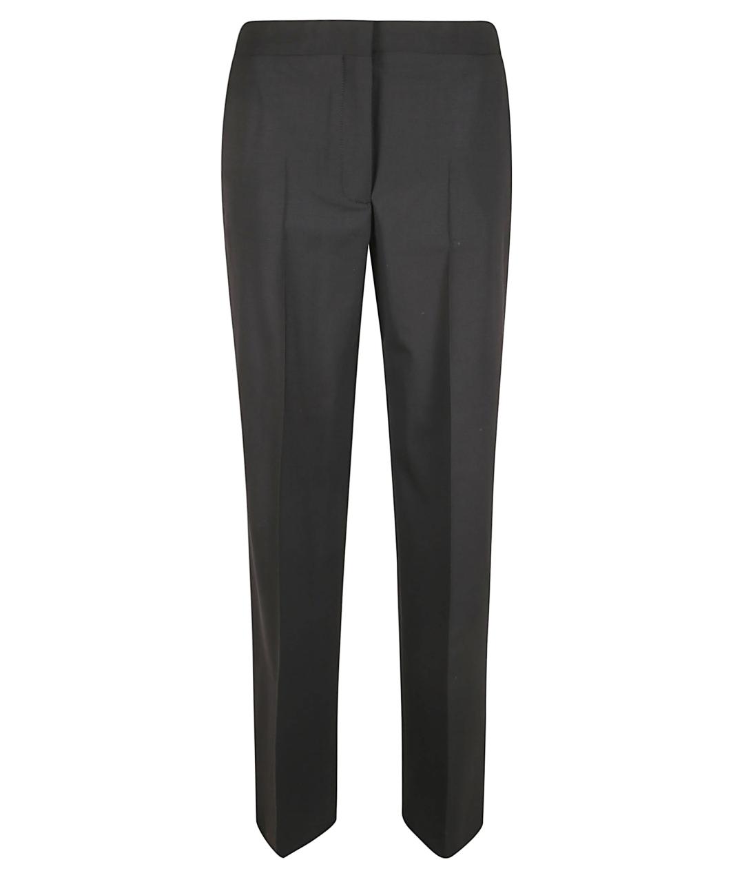 TORY BURCH Черные полиэстеровые прямые брюки, фото 1