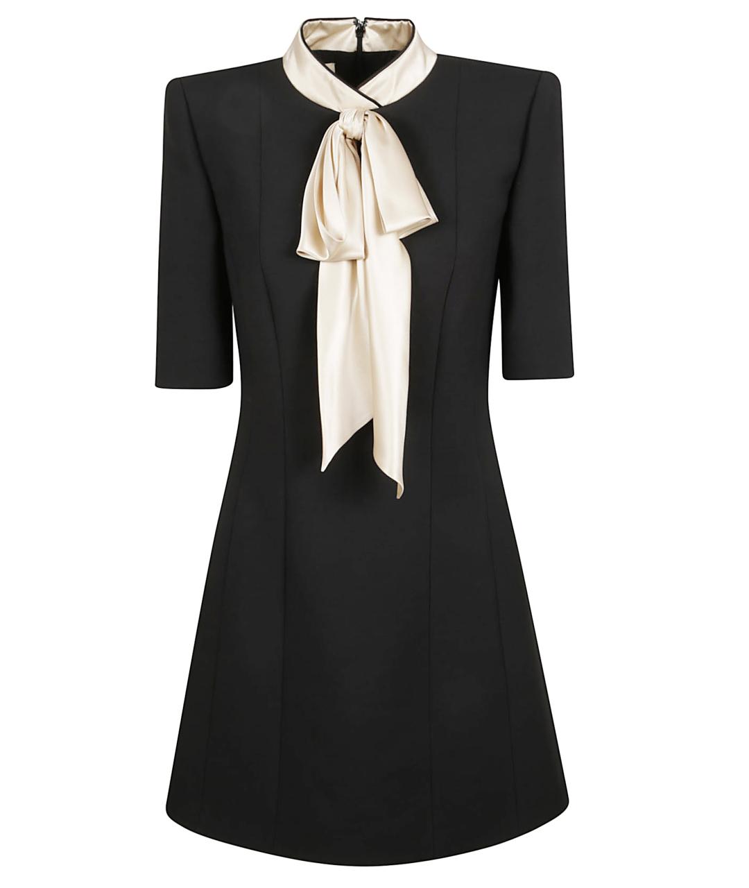 VALENTINO Черное шерстяное коктейльное платье, фото 1