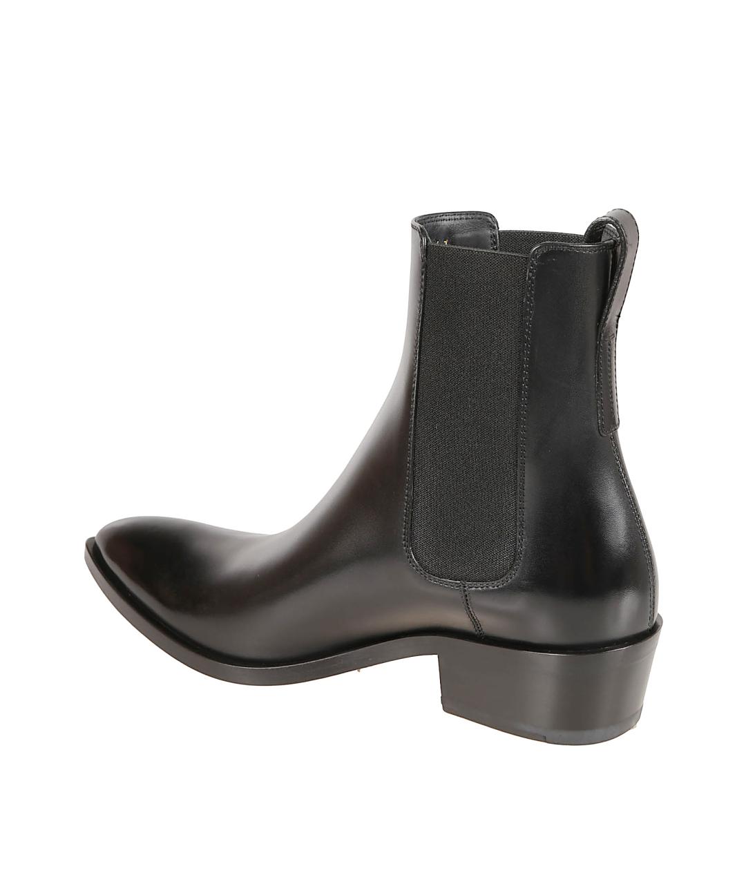 TOM FORD Черные кожаные высокие ботинки, фото 3