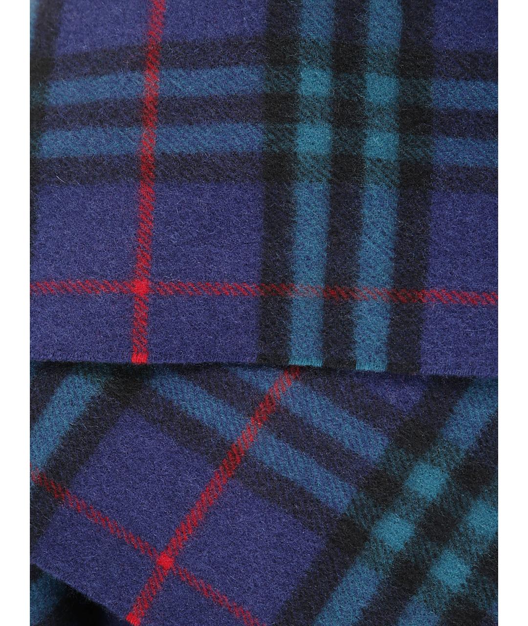 BURBERRY Синий кашемировый шарф, фото 2
