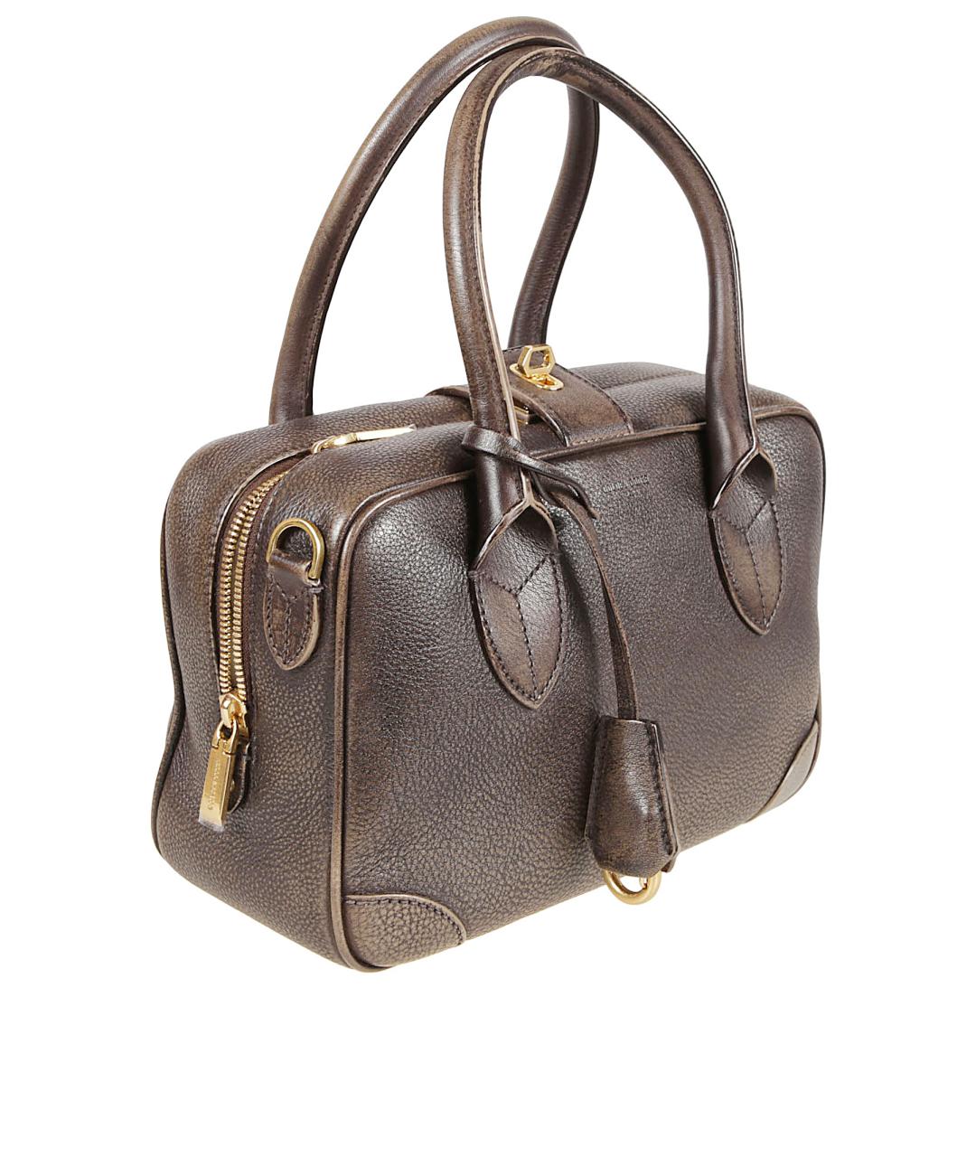 GOLDEN GOOSE DELUXE BRAND Коричневая кожаная сумка тоут, фото 3