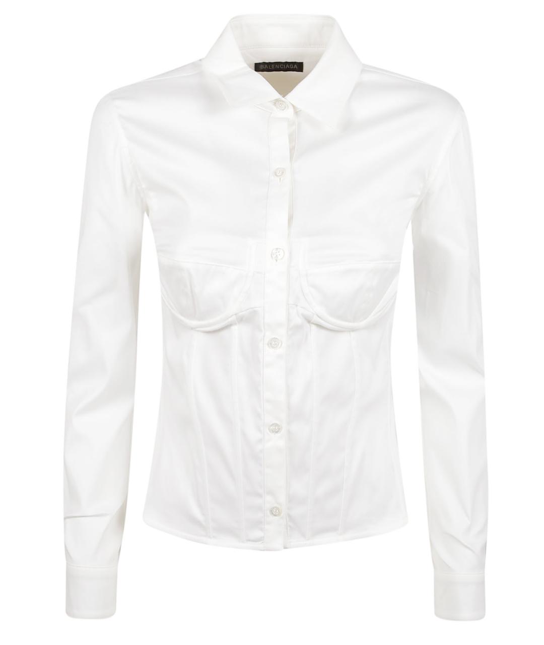 BALENCIAGA Белая хлопковая рубашка, фото 1