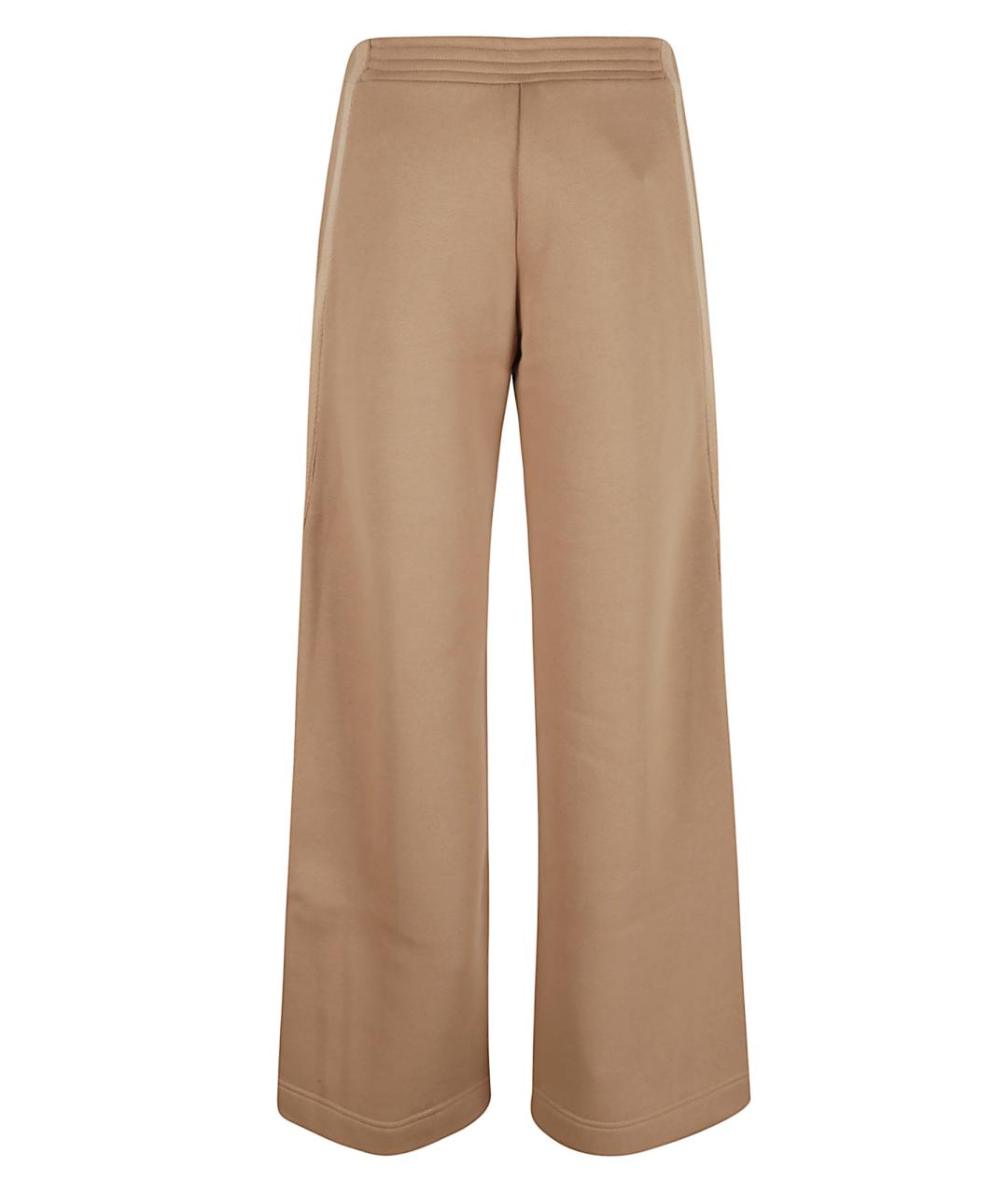 MAX MARA Коричневые хлопковые прямые брюки, фото 1