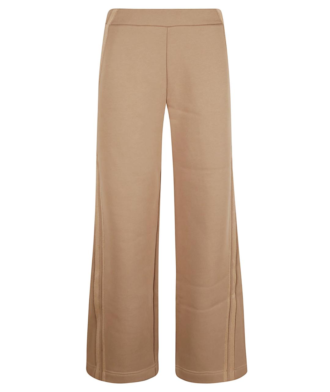 MAX MARA Коричневые хлопковые прямые брюки, фото 2