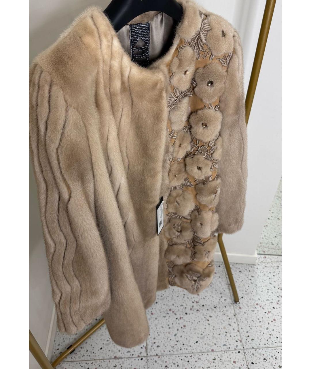 VINICIO PAJARO Бежевая меховая шуба, фото 5