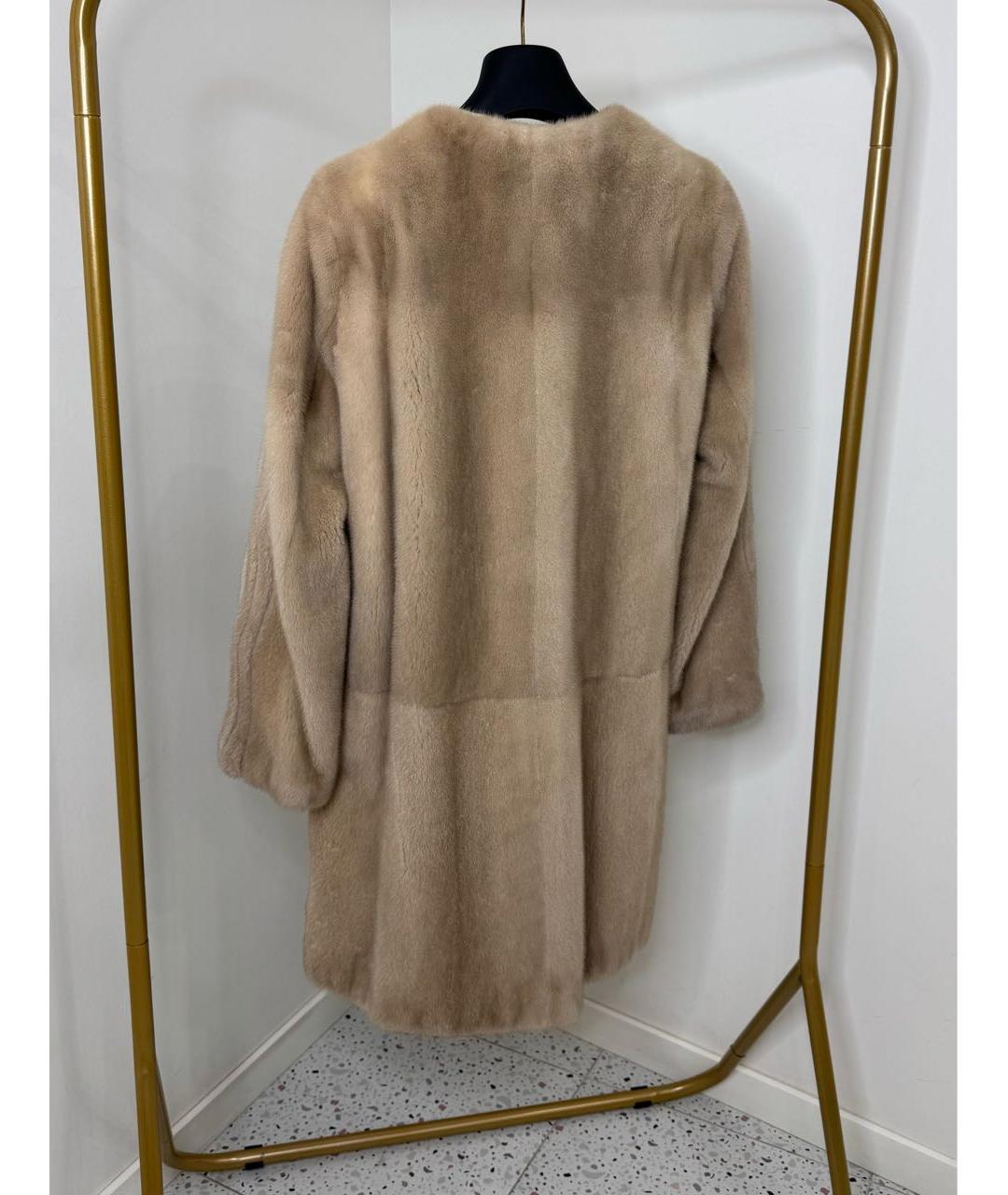 VINICIO PAJARO Бежевая меховая шуба, фото 2